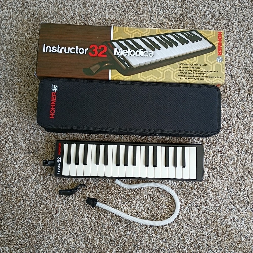 Hohner Instructor 32 Melodica Keyboard Wind Instrument With Case And Box